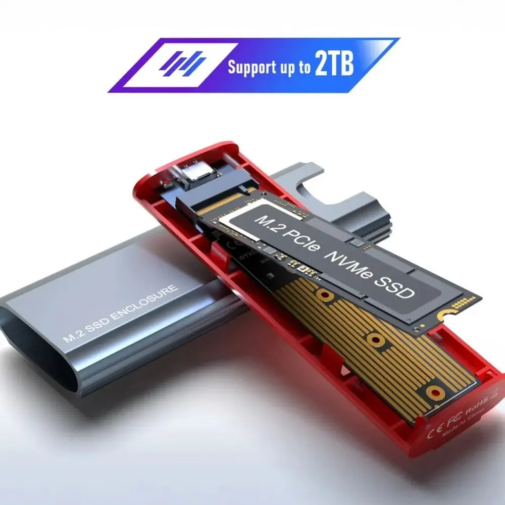 Custodia In Alluminio M.2 Strumento Adattatore Nvme Usb C 3.1 Gen 2 M2 Custodia Ssd Nvme Custodia Hdd Custodia Ssd M2 A Doppio Protocollo