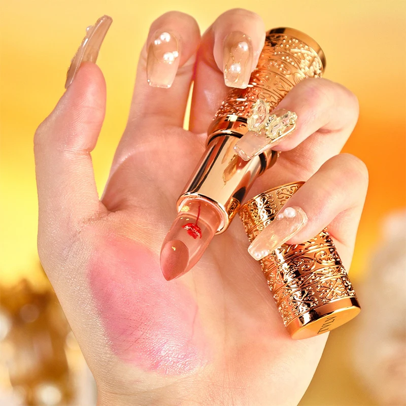 Crystal Color-changing Petal Lipstick for Women Moisturizes long-lasting non-sticky Cup Lip Balm