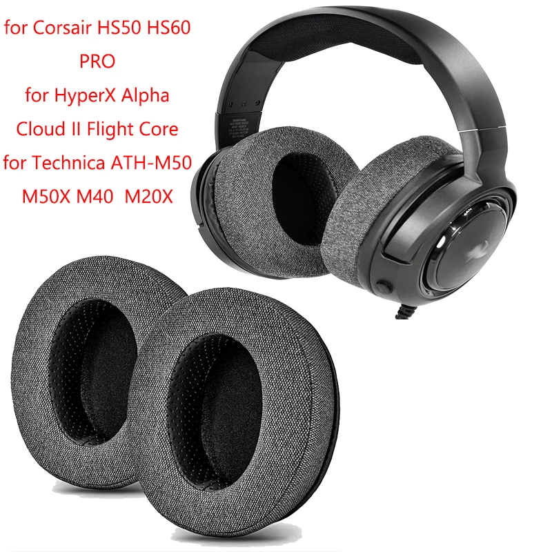 

Earpads Earmuff For Corsair HS50 HS60 HS70, G PRO X, Cloud 2, Cloud Pro, Cloud Alpha, Cloud Stinger, Cloud Flight Headphones