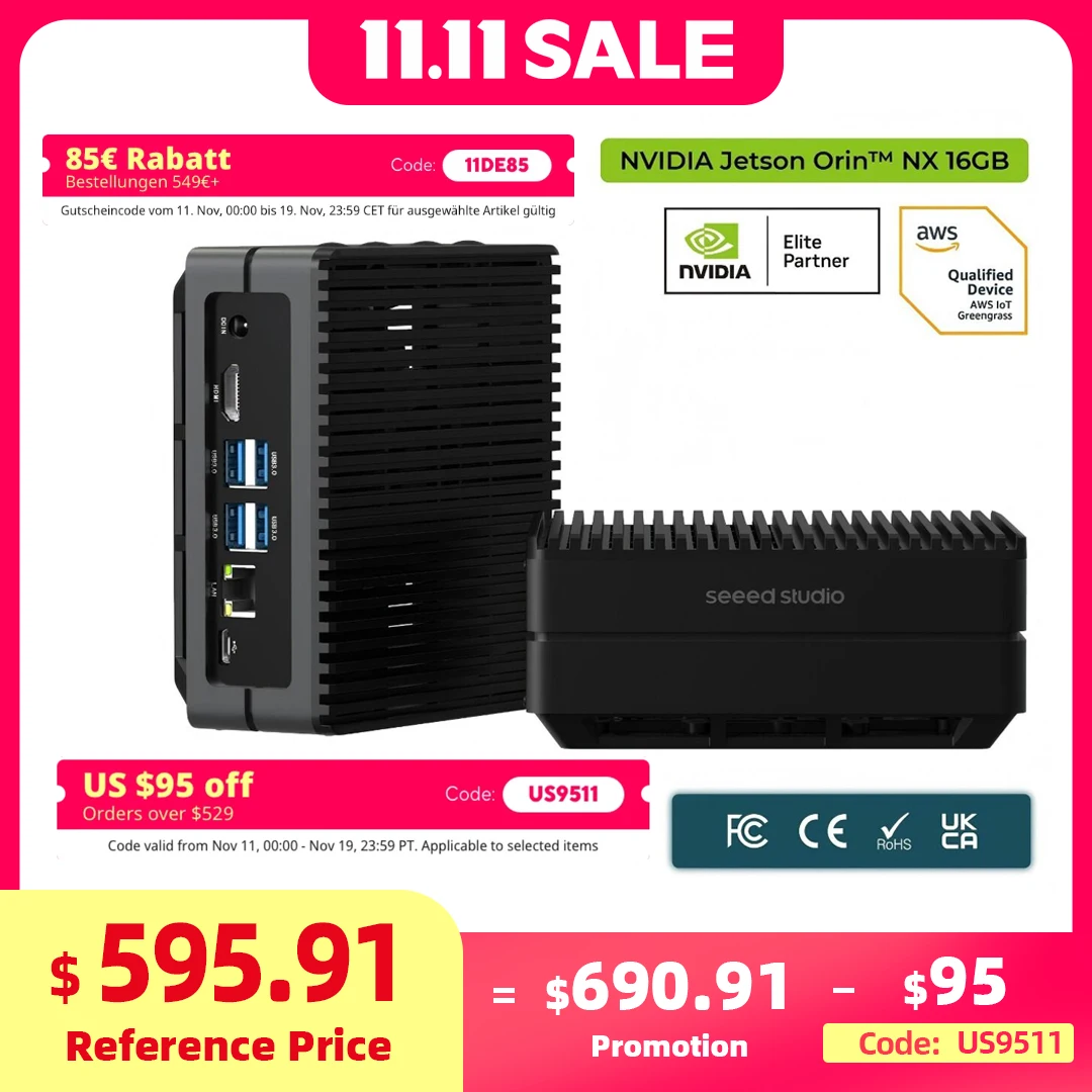 NVIDIA Jetson Orin NX 16GB 8GB, Edge AI Device reComputer J4012