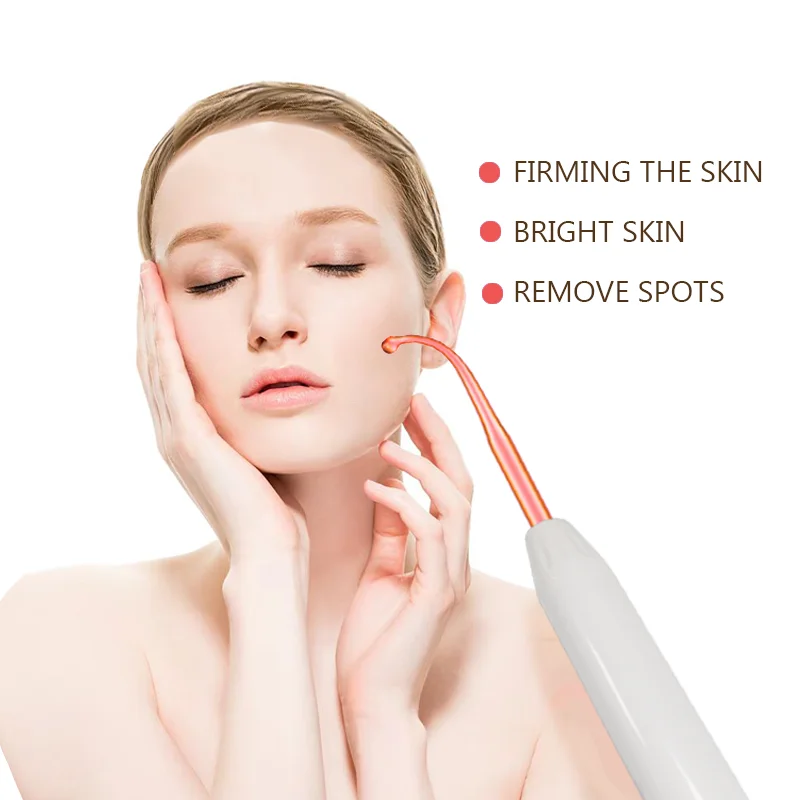 1pc Ear Shap High Frequency Electrode HF Electrotherapy Wand Acne