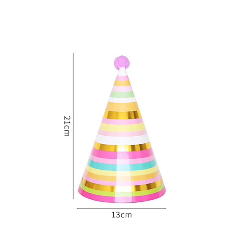 44 Cappellini Festa Con Pompon - Cappelli Di Carta Colorati Per Compleanni E Eventi - Foto 8