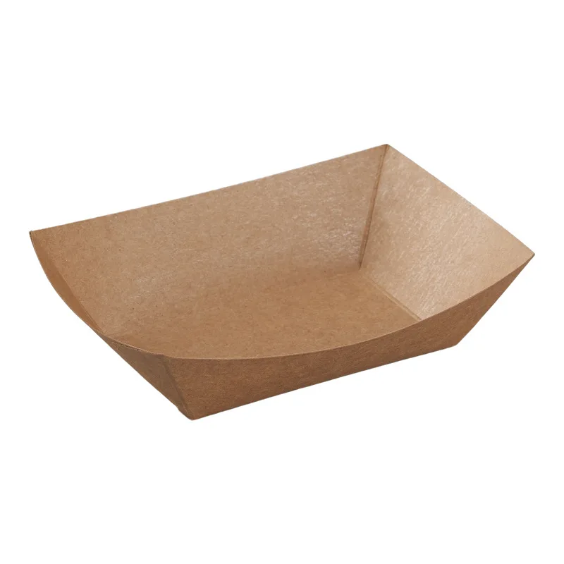100/50Pcs Kraft Papier Boot Geformt Tablett Einweg Dessert Snack Kuchen Öldicht Karton Schalen Party Umweltfreundliche geschirr – Detail 12