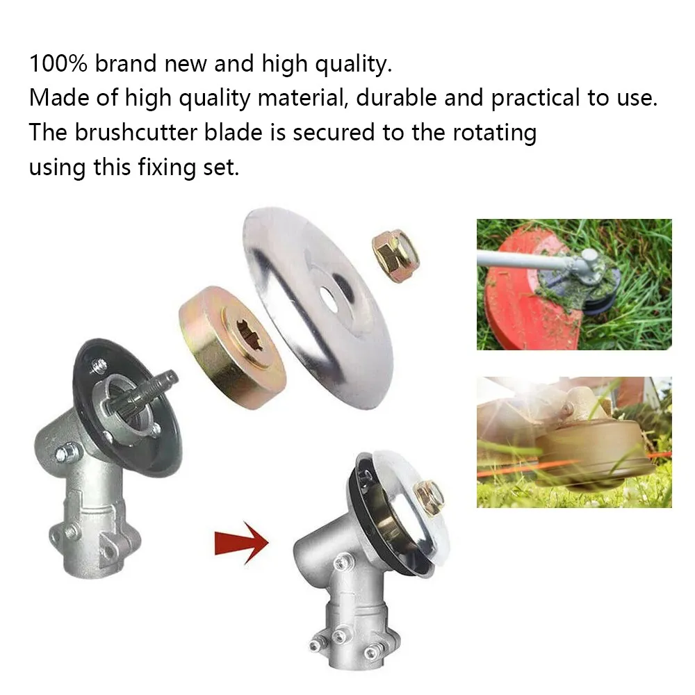 grass trimmer head CMCP Lawn Mower Grass Trimmer Head Adapter Nut Fixing Kit Lawnmower Blade for Garden Tools Parts
