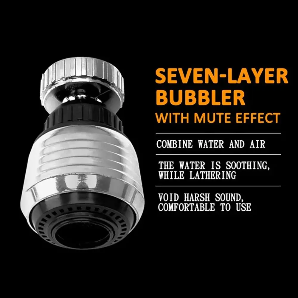 Description Picture 5 of item1Set Booster Nozzle Extender 360 Degree Faucet Anti Splash Head Universal Rotating Bubbler Dual Mode Bathroom Kitchen Tools