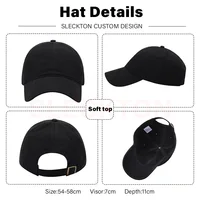 SLECKTON бейсболка на заказ, модные солнцезащитные шляпы с вышивкой букв для женщин и мужчин, хлопковый дизайн с логотипом, оптовая продажа, кепки унисекс — изображение 2