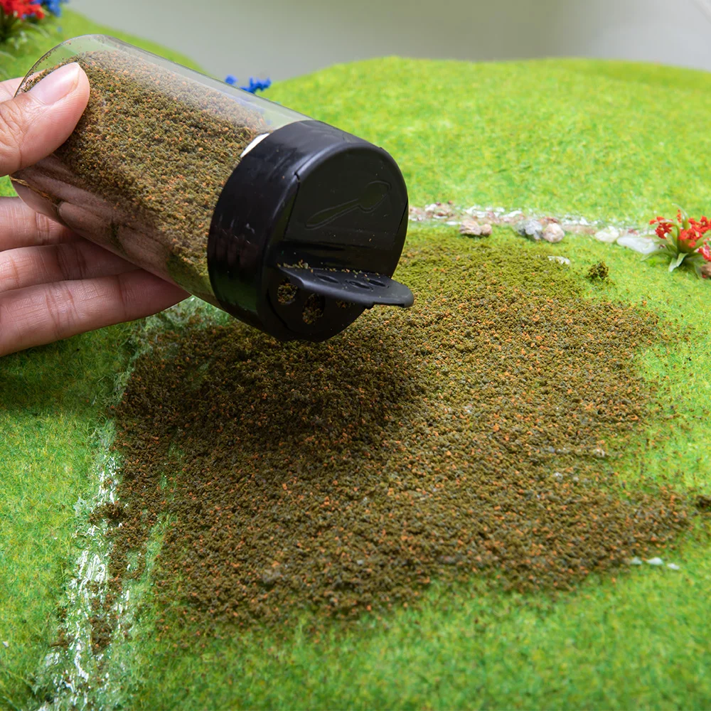 200ML Gelände Vegetation Grasland Gras Pulver Schwamm Feine Partikel Modell Szene Landschaft Materialien DIY Modell Machen Materialien – Detail 7