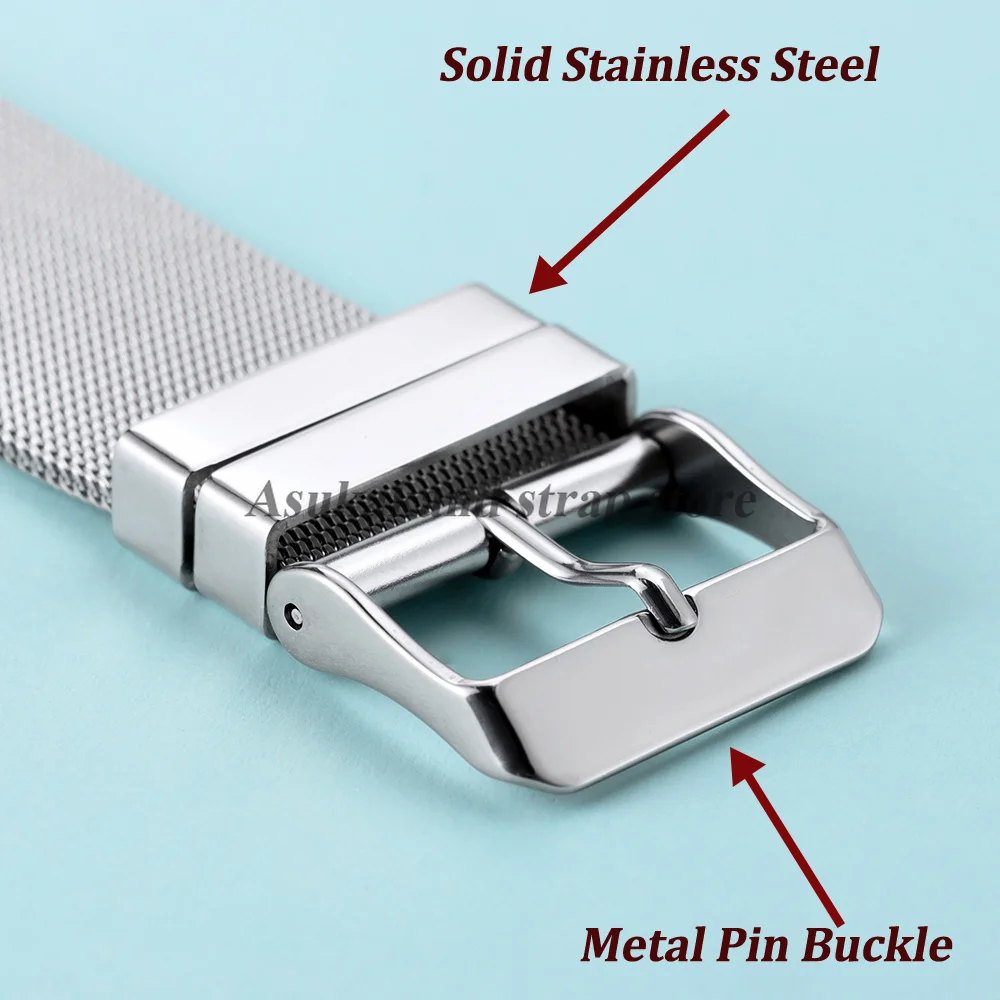 Premium Quick Release Stainless Steel Watch Strap - Metal Bracelet in Multiple Sizes
