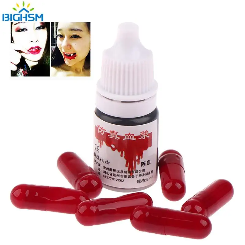 Cápsulas De Sangre Falsa Para Morder – 30 Unidades De Efecto Realista Para Halloween, Disfraces Y Maquillaje De Vampiros