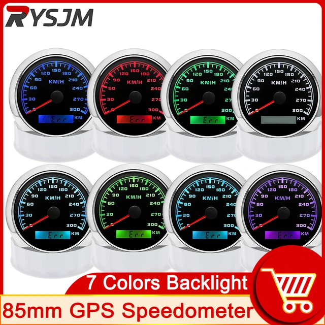 Universal Auto GPS Tacho 12V 24V 85mm 220 km/h Geschwindigkeit Meter Mit  Weiß/Bernstein Hintergrundbeleuchtung Mit LCD Für Motor Auto Lkw Boot -  AliExpress