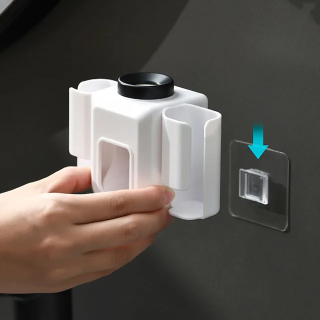 Elektromos Fogkefe Tartó Dupla Lyukú Fali Szervező Állvány Kefe Fürdőszoba Kiegészítők - Image 3