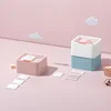 Transparent Covered Makeup Cotton Swab Lipstick Storage Box Nordic Style Double-layered Simple Desktop Storage Box 3