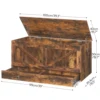 Storage Chest, 39.3" Toy Chest with Drawer, Wooden Storage Bench, Sturdy Entryway Bench Supports 220 lb, Shoe Bench, Safety Hing 3