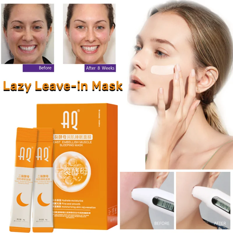 

AQ Yeast Sleeping Mask Deep Hydrating Even Skin Tone Shrink Pores Improve Dry Dullness Restore Elasticity Lazy Smudge Mask