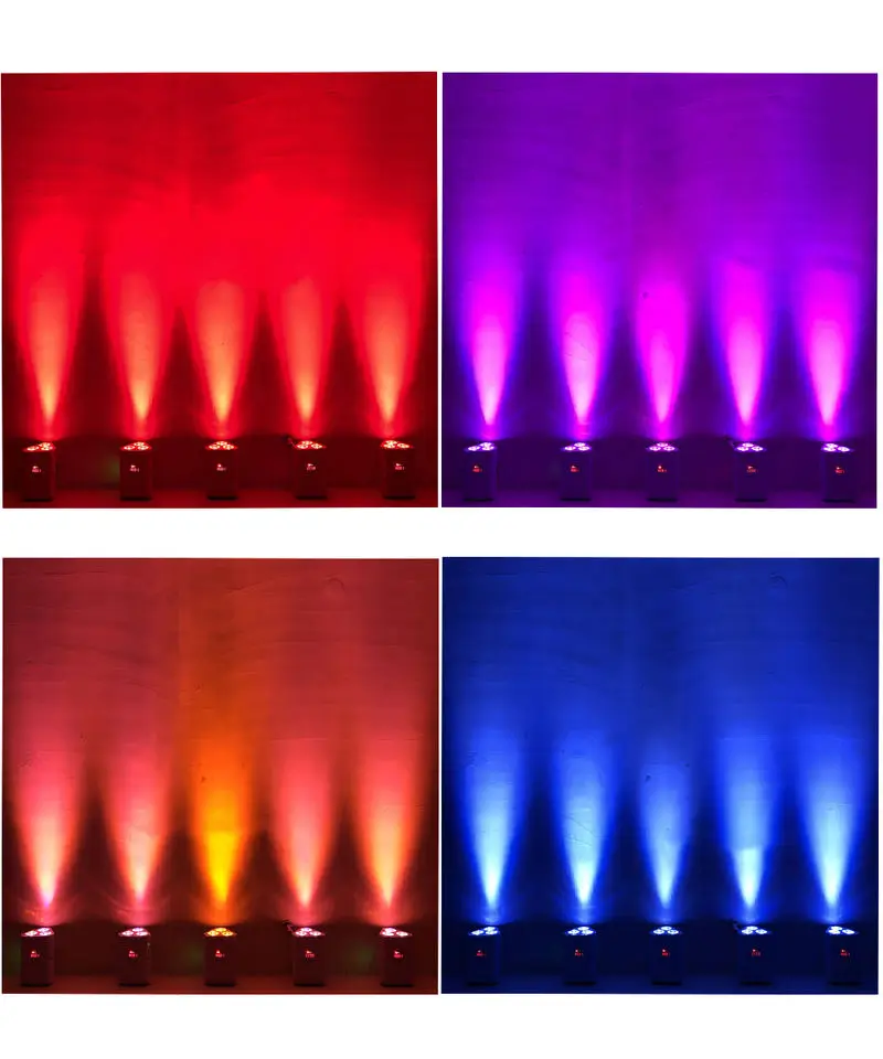 3x18W RGBW UV Wireless Dmx Battery Powered LED Wedge Uplights with IRC Remote Control for  DJ Party Wedding Lights