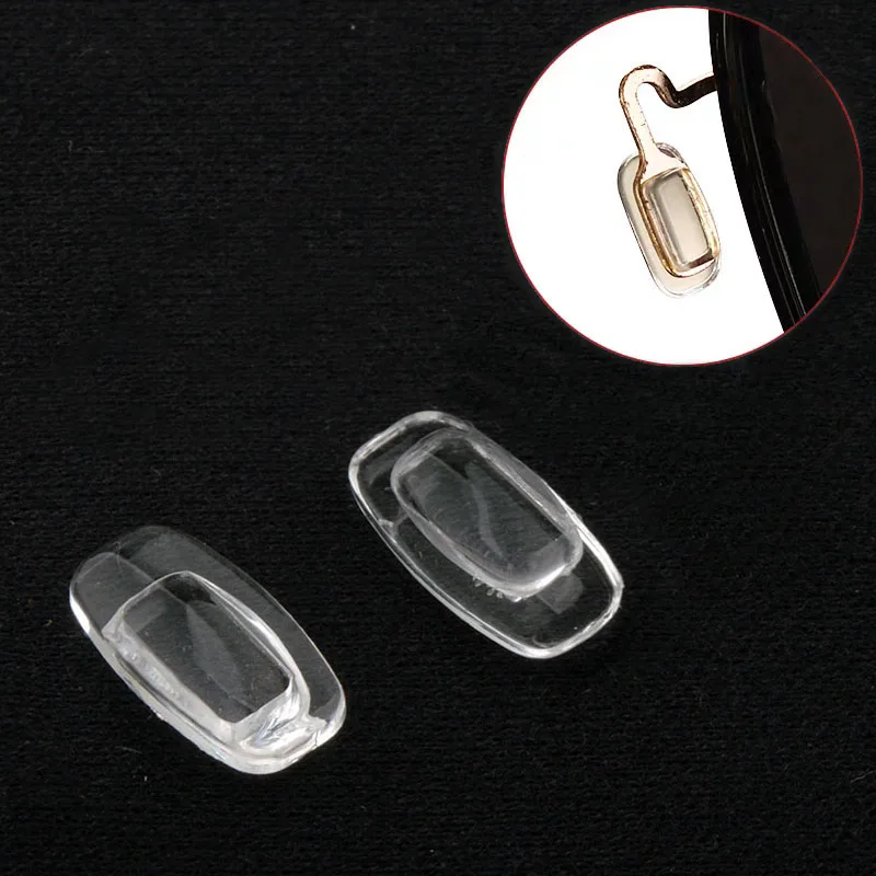 Glasses Nose Pads 50Pairs(100pcs) 5.6x10.7mm Silicone Eyewear Nose pad Repair Accessory Push in CY062