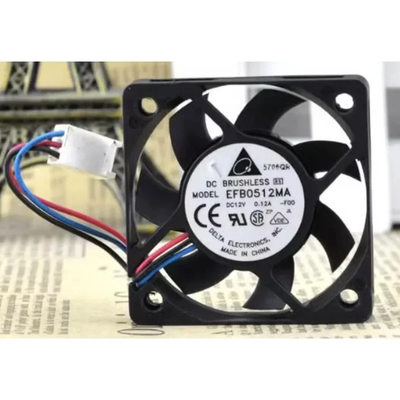 

New CPU Fan for Delta EFB0512MA 5010 5cm DC 12V 0.12A 3-wire Frequency Converter Speed Measurement Cooling Fan 50*50*10mm