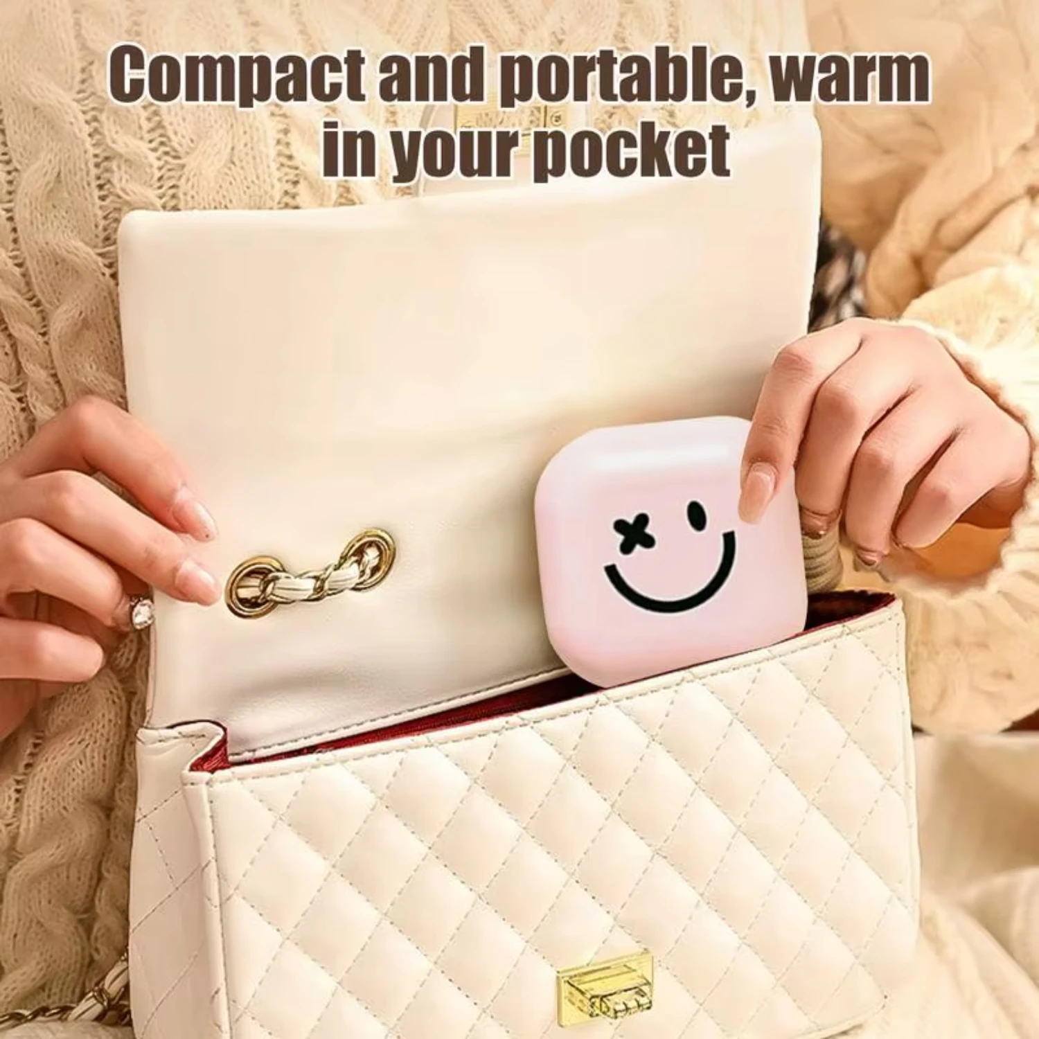 Portable Hand Warmer Hand Warmers Rechargeable Portable Pocket Reusable Heater, USB Hand Warmer Camping Hunting