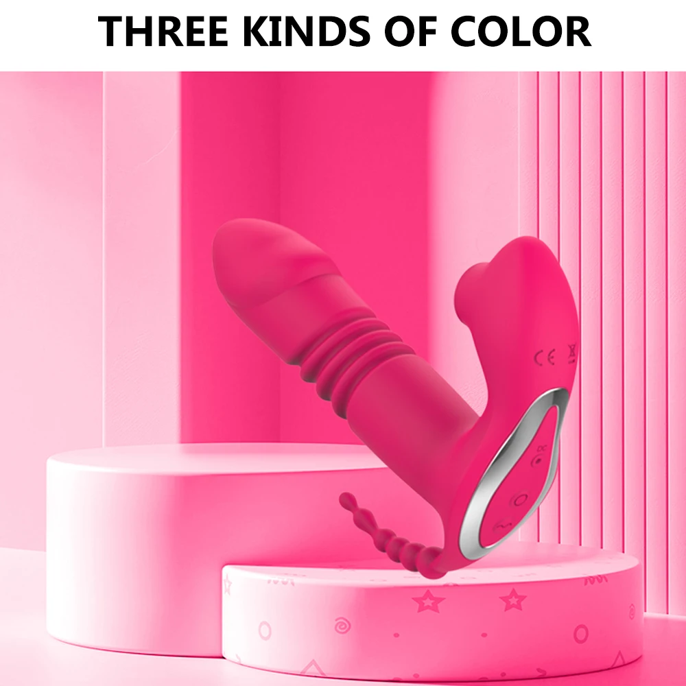 Silicone Sucking Vibrator Telescopic Oral Clitoris Stimulator_voghion.com