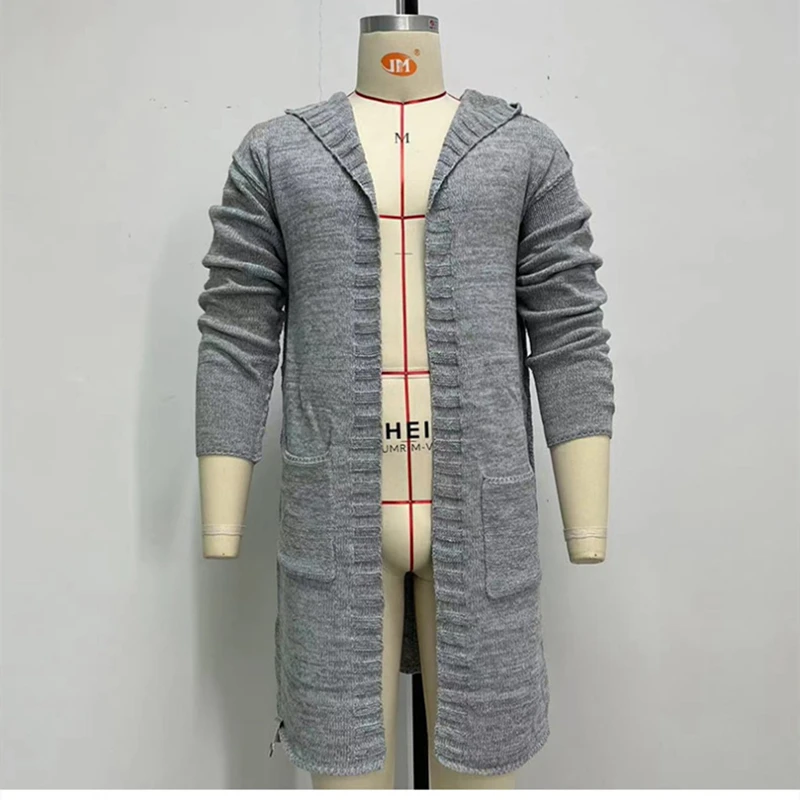 malha, casaco cardigan casual, plus size M-3XL, nova moda, outono, inverno