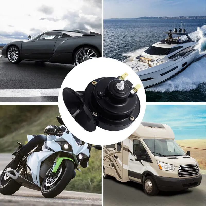 12V Super Loud Car 300DB Dual Tone Snail Electric Air Horn Siren For Motorcycle