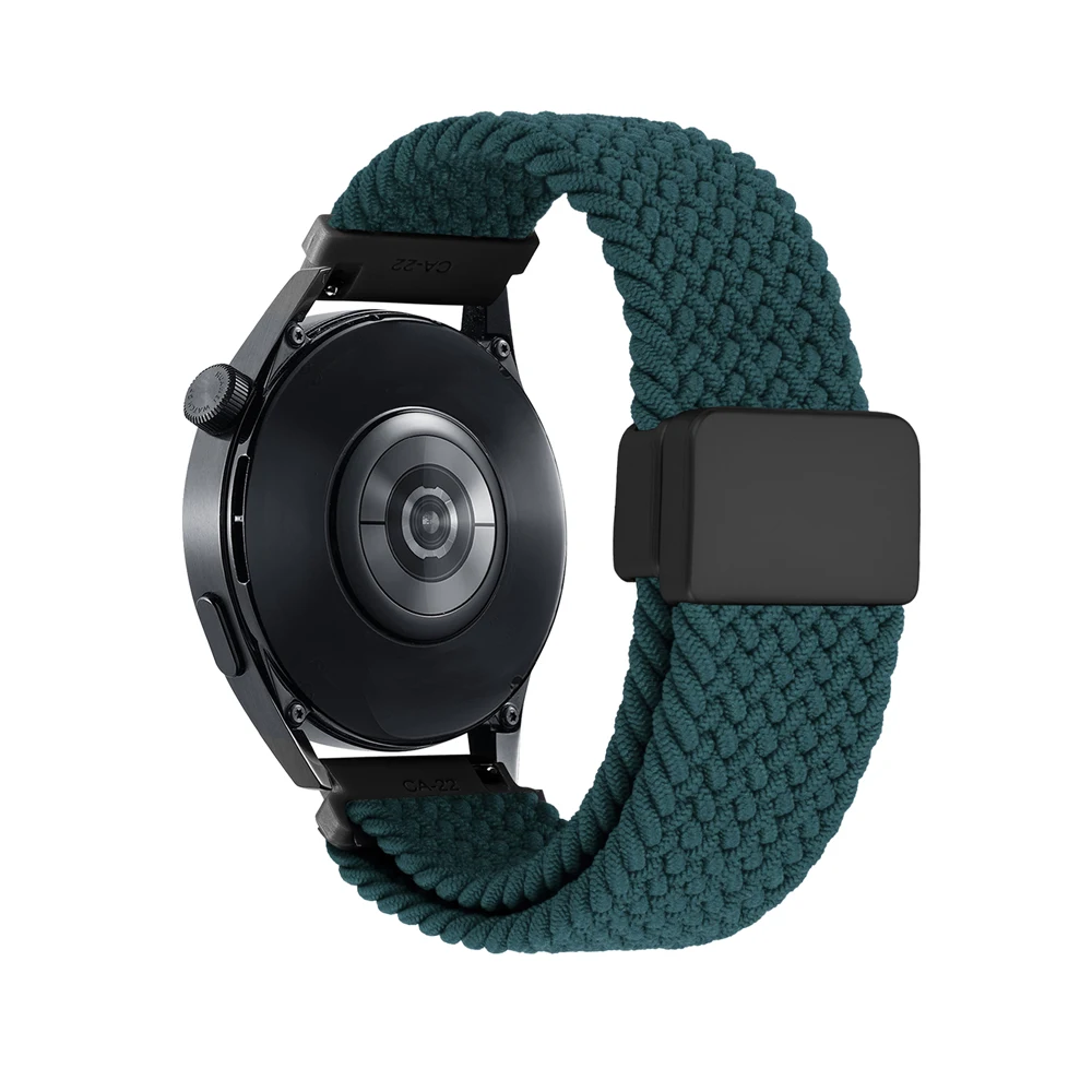 Nylon Magnetic Buckle Strap with Braided Design, 20mm/22mm