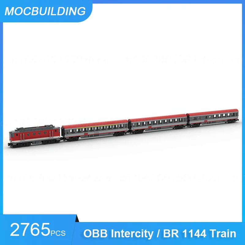 Фото Конструктор MOC OBB Intercity / BR 1144, модель поезда «сделай сам», сборные кирпичи для транспортировки, Обучающие рождественские игрушки, подарки, 2765 шт. №3