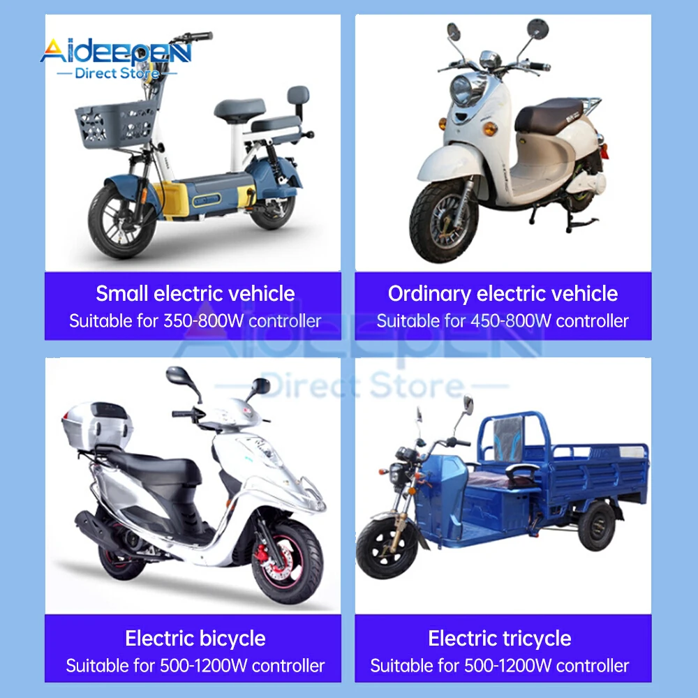 48V/60V/64V/72V 1200W-1500W Brushless DC Motor Speed Controller for Electric Bicycle E-Bike Scooter Electric Bicycle Accessories