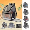 Spacious Design" Breathable Mesh Pet Carrier Backpack - LargeCapacity, Foldable & Portable Dog Cat Travel Bag With Zip Closure