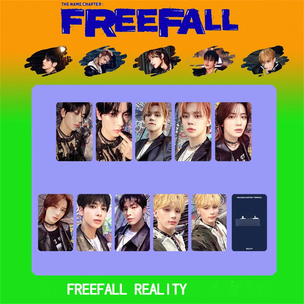 

10pcs/Set TT Album FREEFALL Photocards Soobin YeonJun Multicolored Double Sides Printing Korean Style LOMO Card Fan Collection