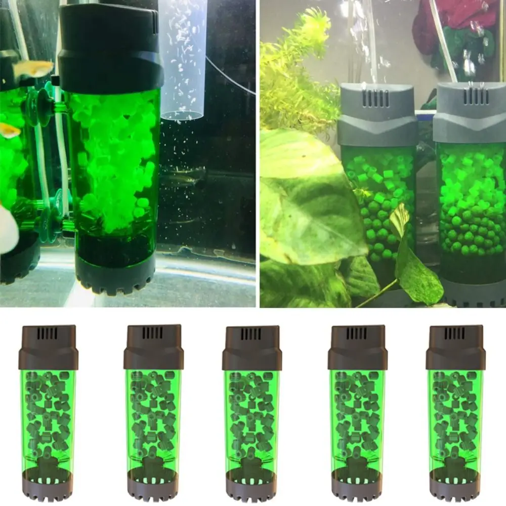 With Air Stone Fluidized Moving Bed Filter Bio Media Easy Installation Sponge Filter High Efficiency Aquarium Filter