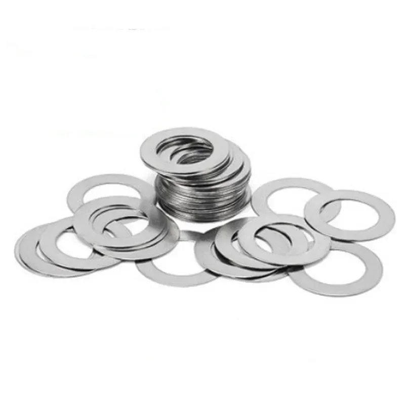Stainless Steel Washers 10/100pcs M3 to M40 0.1mm 0.2mm 0.3mm 0.5mm 1mm Ultra thin gasket High precision Adjusting gasket