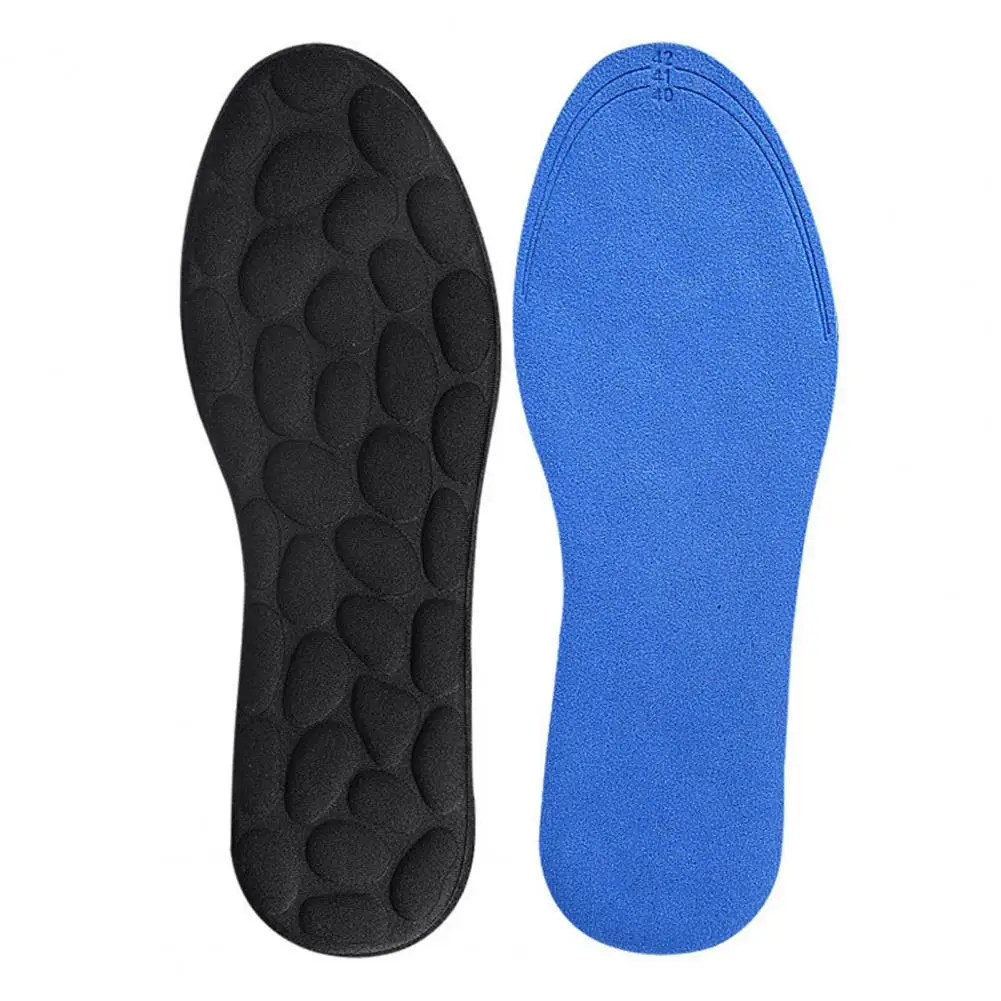 1 Pair Women Men Insoles Bounce Cobblestone Cuttable Elastic Shock