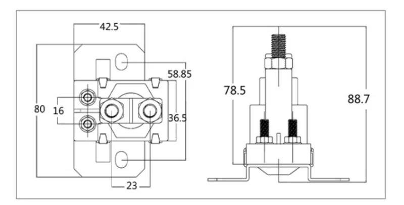 Carro Electromagnetic Start Relé, 12V24V500A alta corrente,