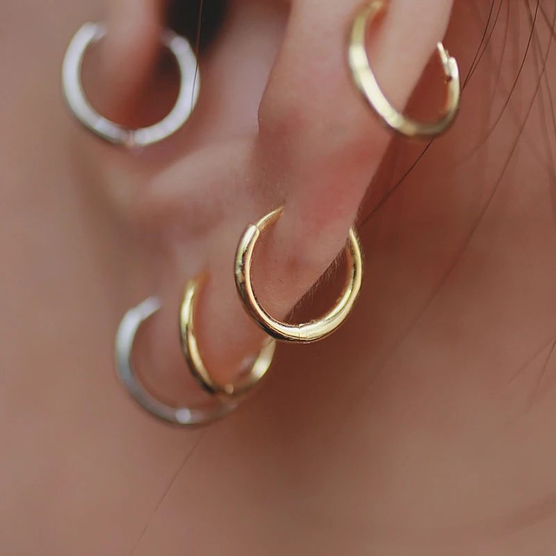 Kreis Runde Piercing Daith Septum Hoop Ohrringe Edelstahl Ohr Knorpel Helix Snug Tragus Lappen Nase Ring Earing Schmuck – Detail 5
