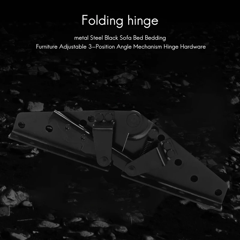 Metal Steel Black Sofa Bed Bedding Furniture Adjustable 3-Position Angle Mechanism Hinge Hardware