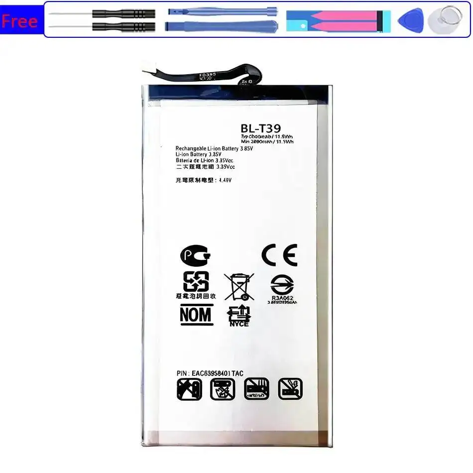 BL-T39 배터리, LG G7 + G7 LM Thinq G710 Q7 + LMQ610 휴대폰 배터리 및 무료 도구 -  AliExpress