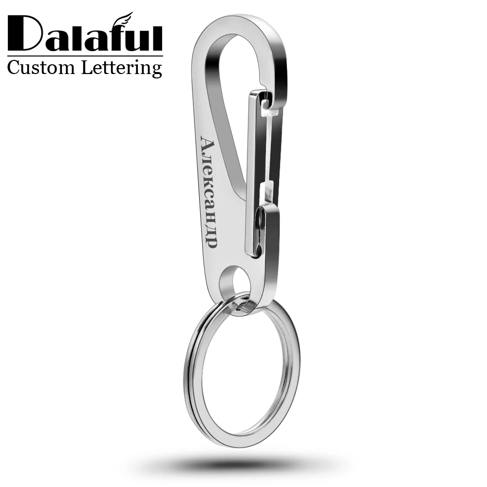 Stainless Steel Keyring Personalized Metal High Quality Custom Lettering For Men's Car Key Chain Ring Holder Belt Buckles K424