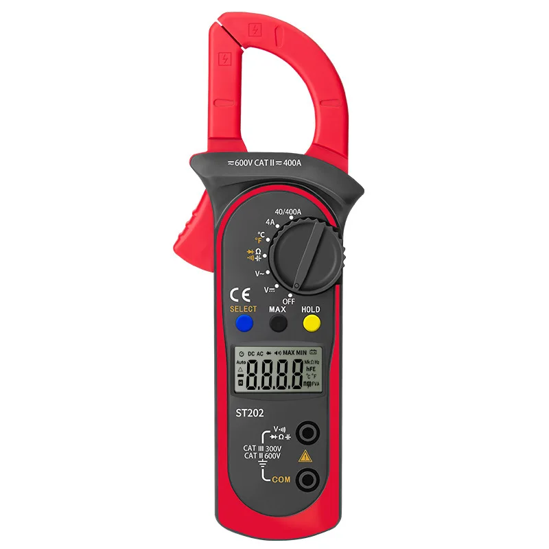 St202 Digital Clamp Multimetro Resistenza Ohm Transistor Tester Ac/Dc Corrente Voltmetro Lcr Clamp Meter Con Temperatura