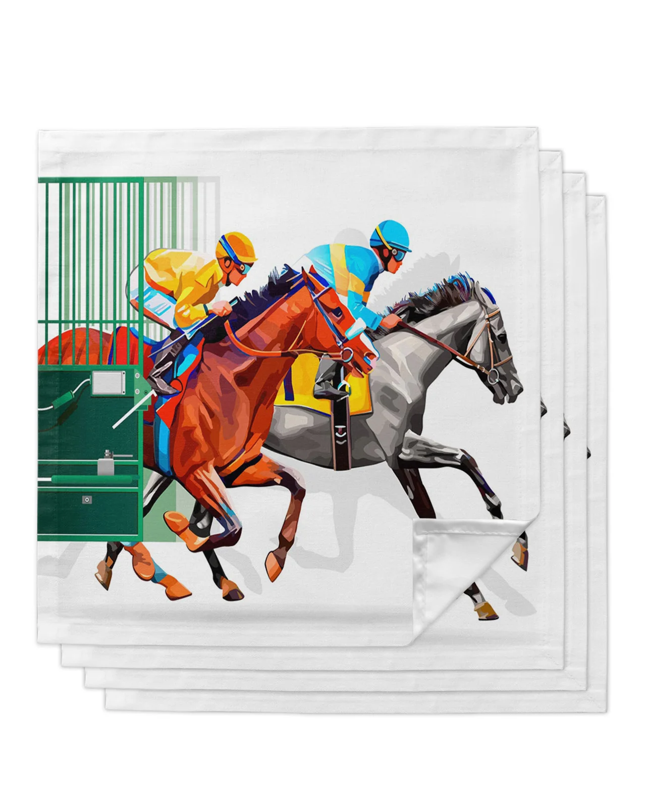 4/6/8pcs Arena Horse Racing Colorful Napkins Cloth Set Wedding Party Table  Decoration Dinner Napkins Home Decor - AliExpress