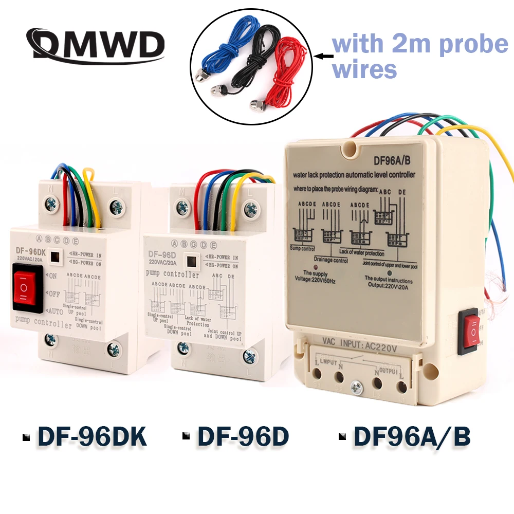 DF-96D 96DK A/B Automatic Water Level Controller Switch 10A 220V Water tank Liquid Level Detection Sensor Pump Controller water level switch,liquid level sensor,water pump controller