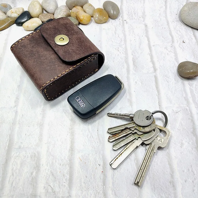 Blongk Multifunctional Key Holder Waist Bag Genuine Leather Car Key Case Folding Glasses Belt Pack Men Women 1652cg 5