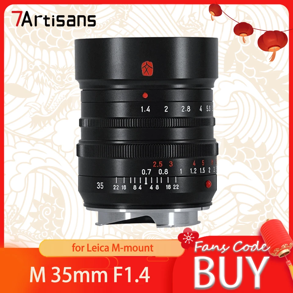 7 Artigiani M 35Mm F1.4 Mf Full Frame Prime Lens Per Fotografia Umanistica Con Supporto Leica M M2 M3 M5 M6 M7 M8 M9 Sl Tl Tl2 Cl