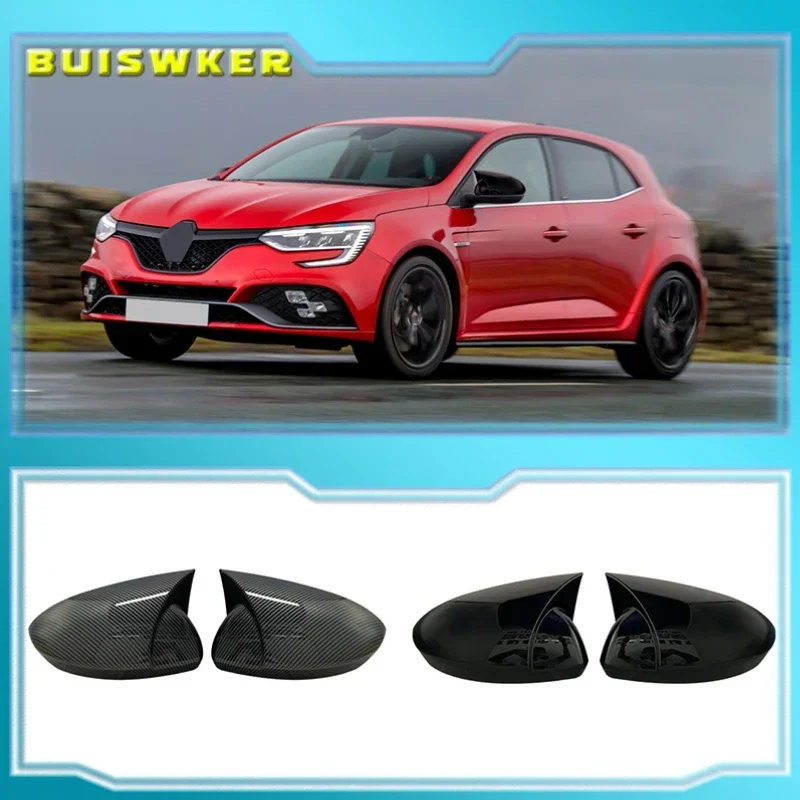 

Bat Style Mirror Cover For Renault Megane 4 2016 2020 Rearview Mirror Cover 2 Pieces Cover Glossy Black Car Shields Exterior