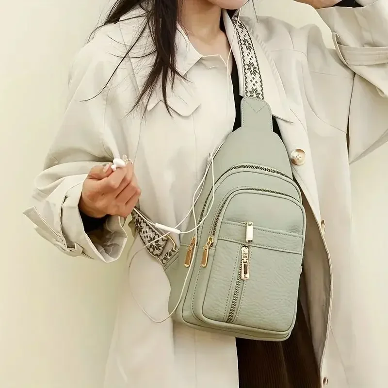 Women's Fashion Casual Solid Color Crossbody Bag Women's