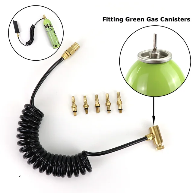 Airsoft Gas Adapter Sets Connect Canisters Coil Hose - Temu