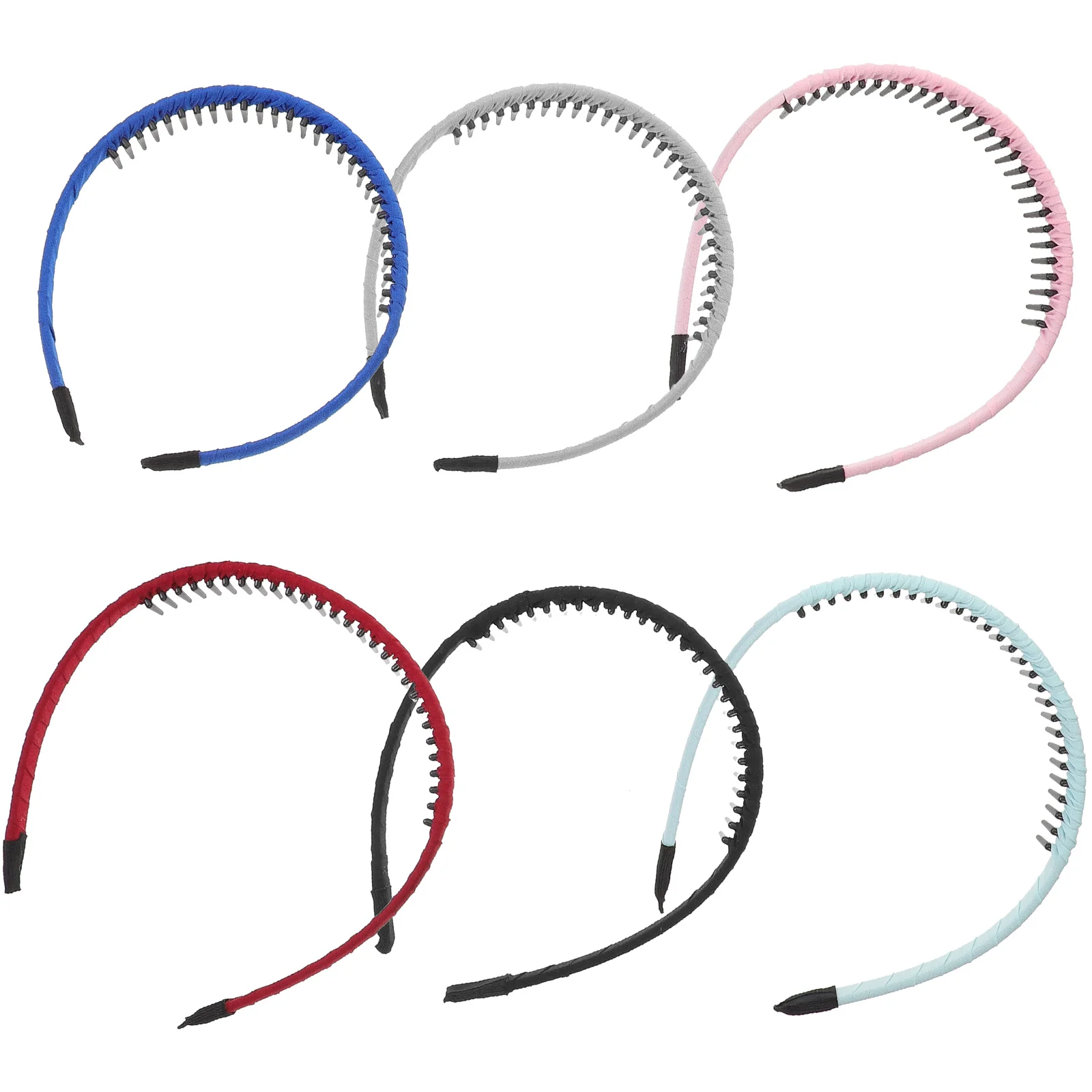 6pcs Hair Hoops Toothed Anti- Hair Hoops All- match Hair Jewelry Hair Decoration for