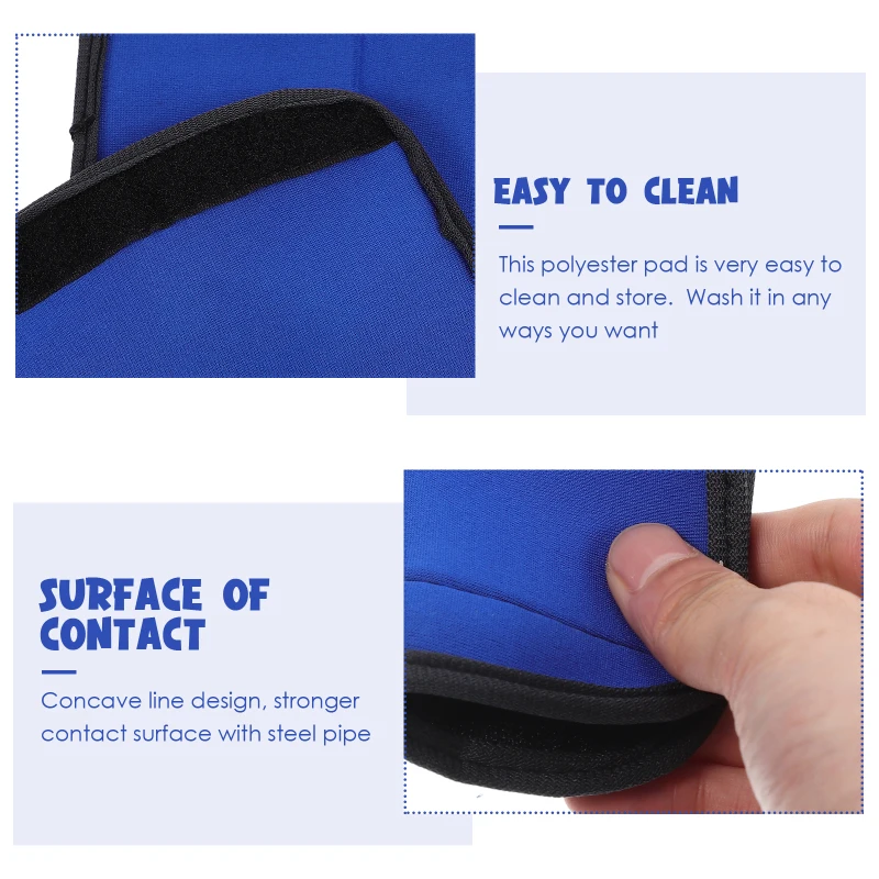 Description Picture 4 of item2 Pcs Horizontal Bar Non-slip Barbell Pad Pad Mat Polyester Sleeve Gym Equipment for Weight Lifting Accessories Protector