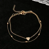 Female Heart  Anklets Bracelet Sandals Foot Jewelry Leg New Anklets on Foot Bracelets for Women Leg Chain Jewelry Accessories - Image 4