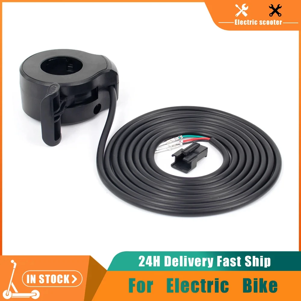 Electric Bike Thumb Throttle with Waterproof Connector – Speed Control & Accelerator Accessory